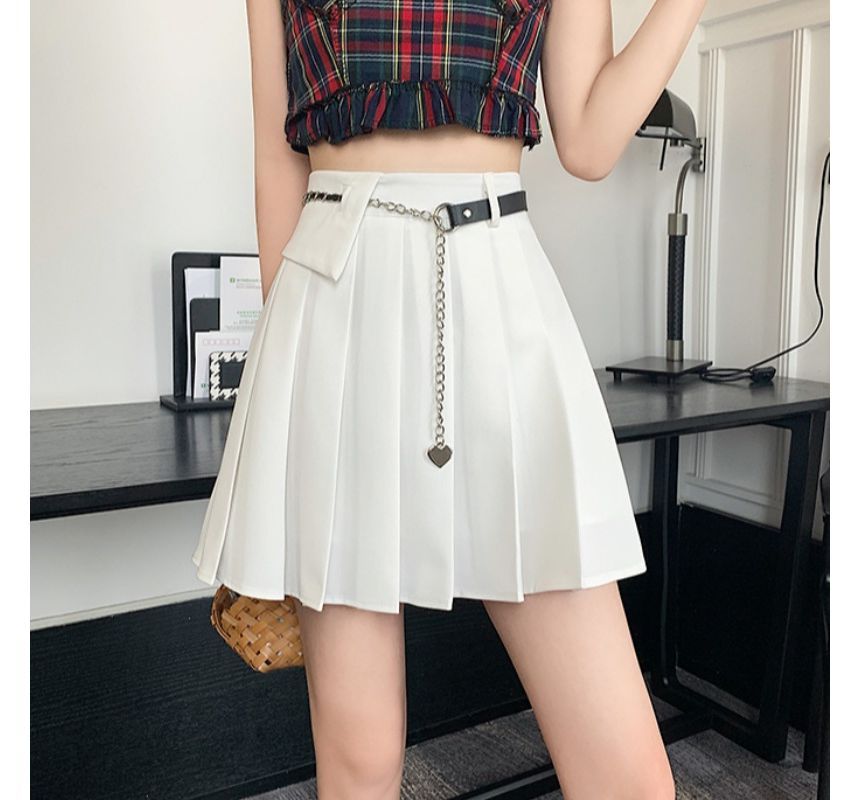 Maisee - Minirok met hoge taille en plooien