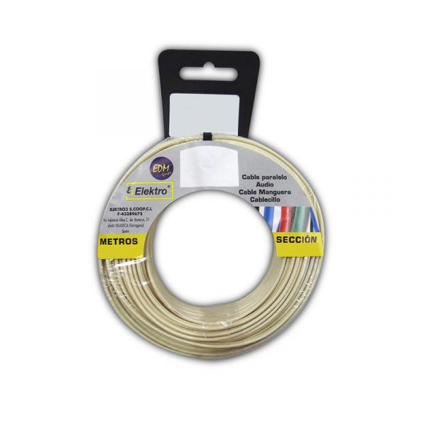 EDM Cabo Elétrico para Telefone Branco 2 Vias 50Mts