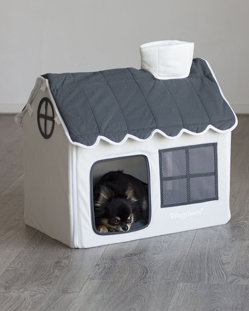 Happy-House Villa Luxury Living - Hondenkussen - Offwhite/Grij - 49x36x52 cm - Klein