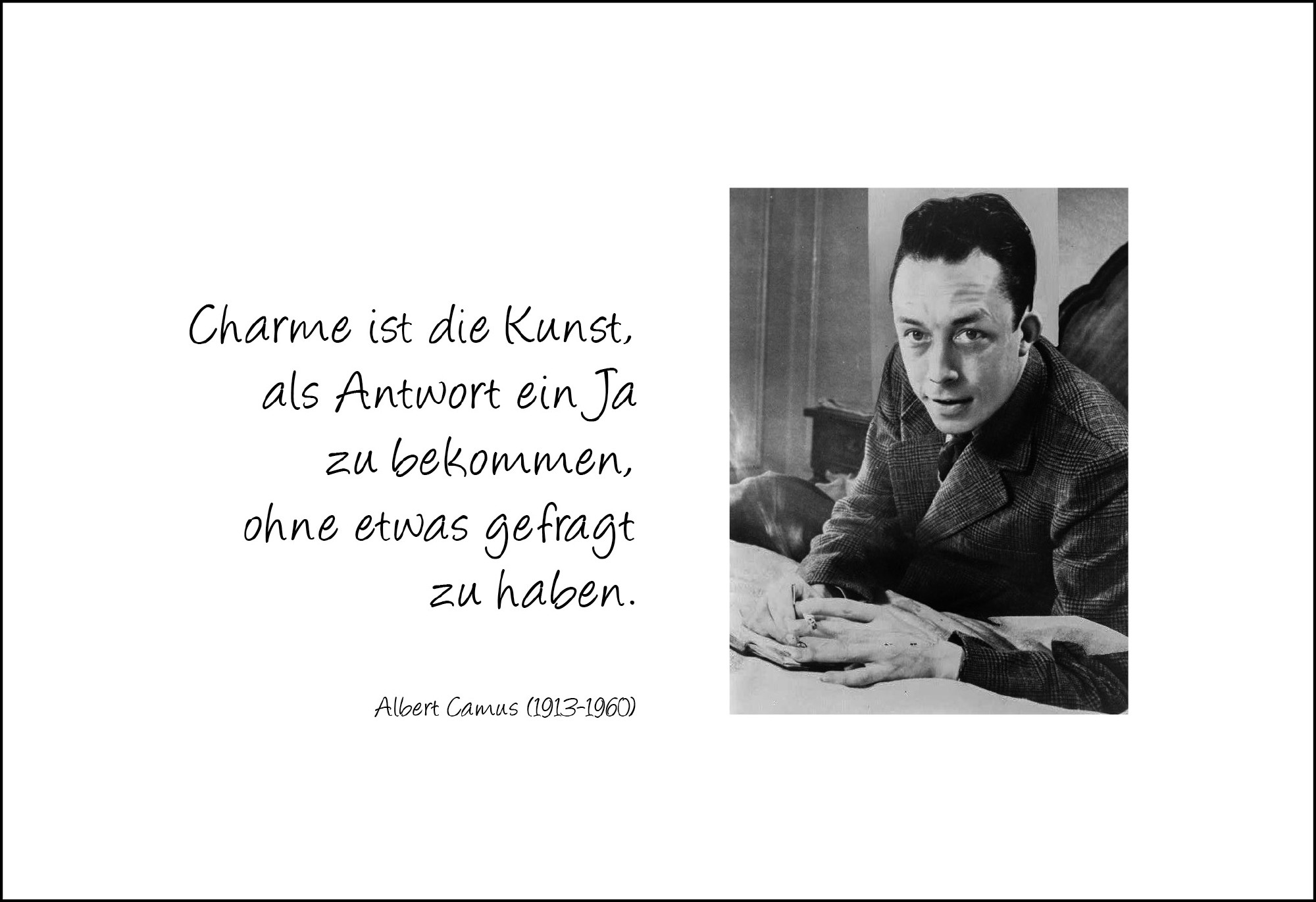 Postkarte 'Charme ist die Kunst...' günstig bestellen