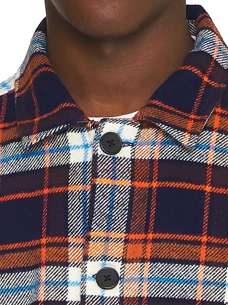 KNOWLEDGE COTTON APPAREL Flanell Overshirt Regular Fit orange