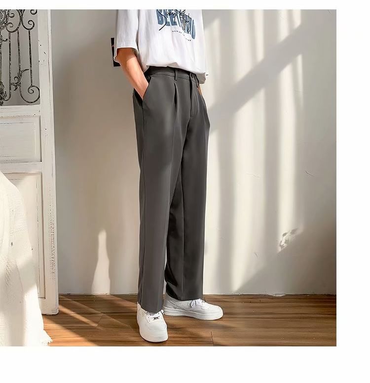 Macho - Middelhoge effen rechte broek
