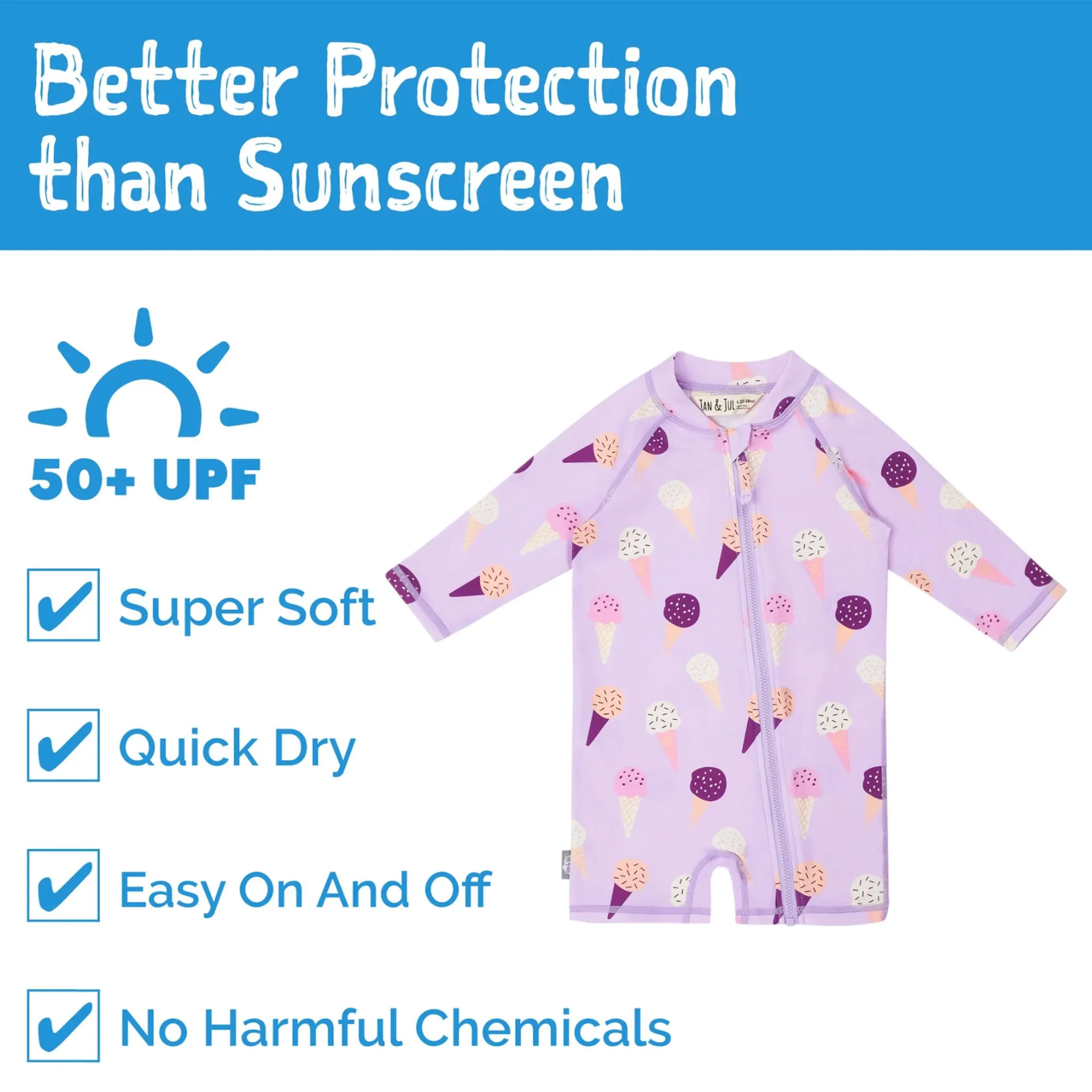 Jan & Jul Maillot UV Crème Glacée 6-18mois