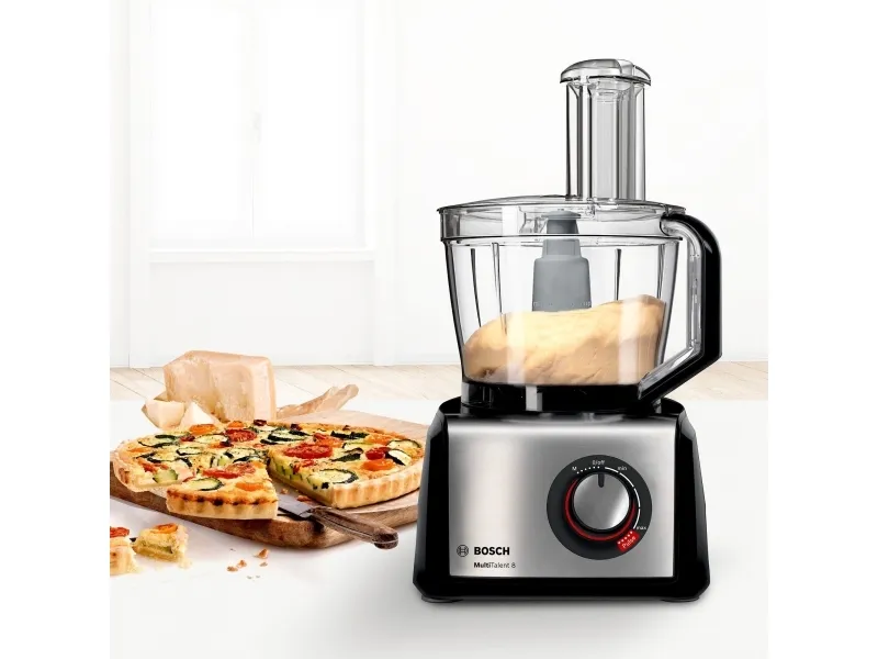 Bosch MultiTalent 8 MC812M865 - Køkkenmaskine - 1250 W - børstet rustfrit stål/sort