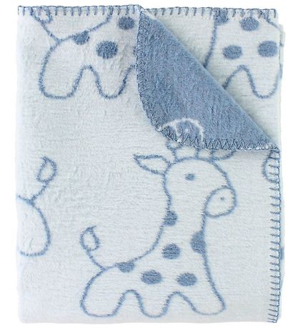 N?rgaard Madsens T?ppe - 75x100 cm - LyseBlå m. Giraffer