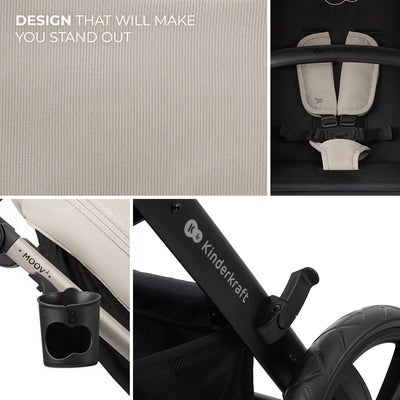 Kinderkraft MOOV 2 4-in-1 Duovogn, Moonlight Grey