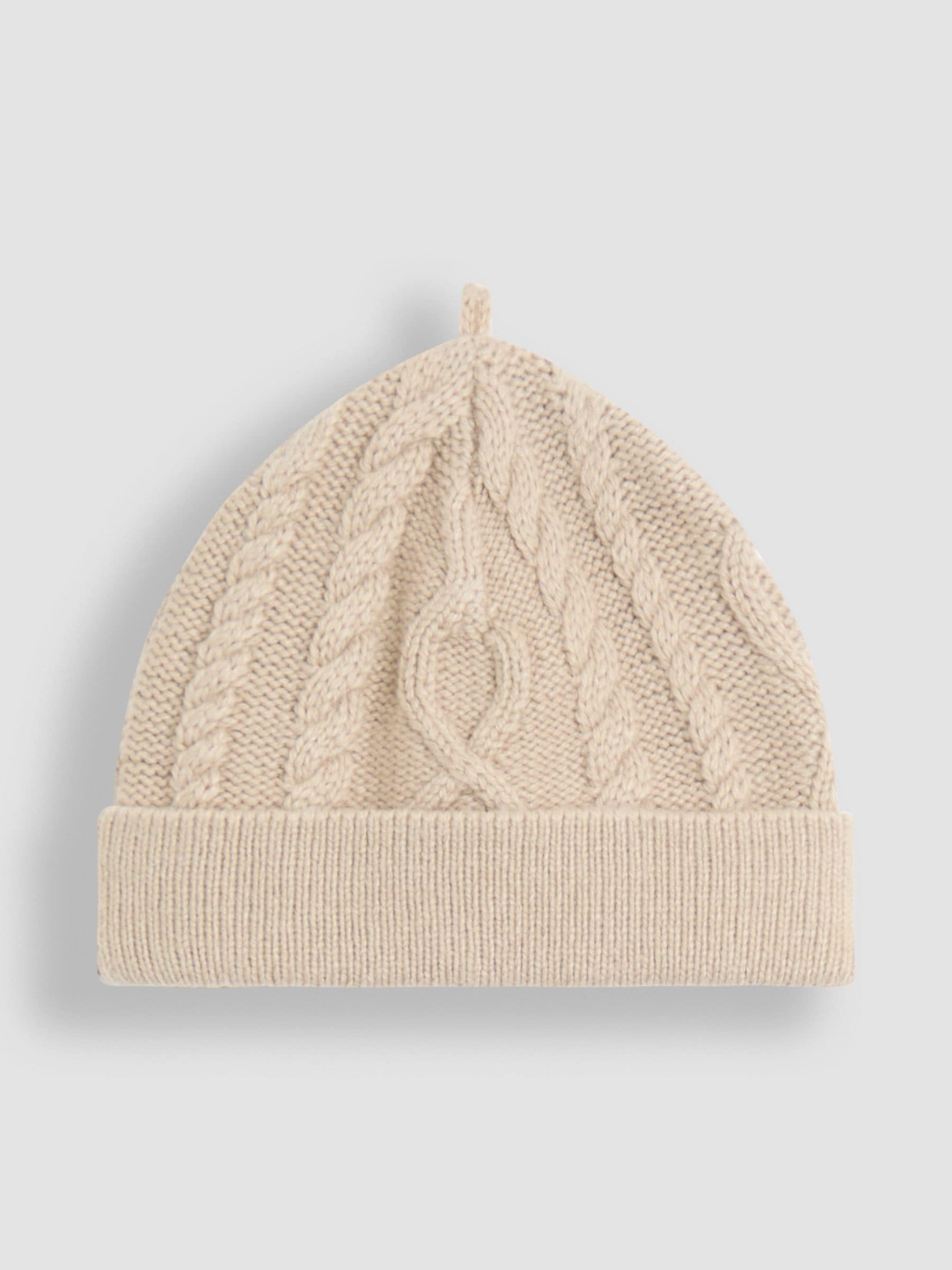 JoJo Maman Bébé Cable Knit All-In-One With Hat