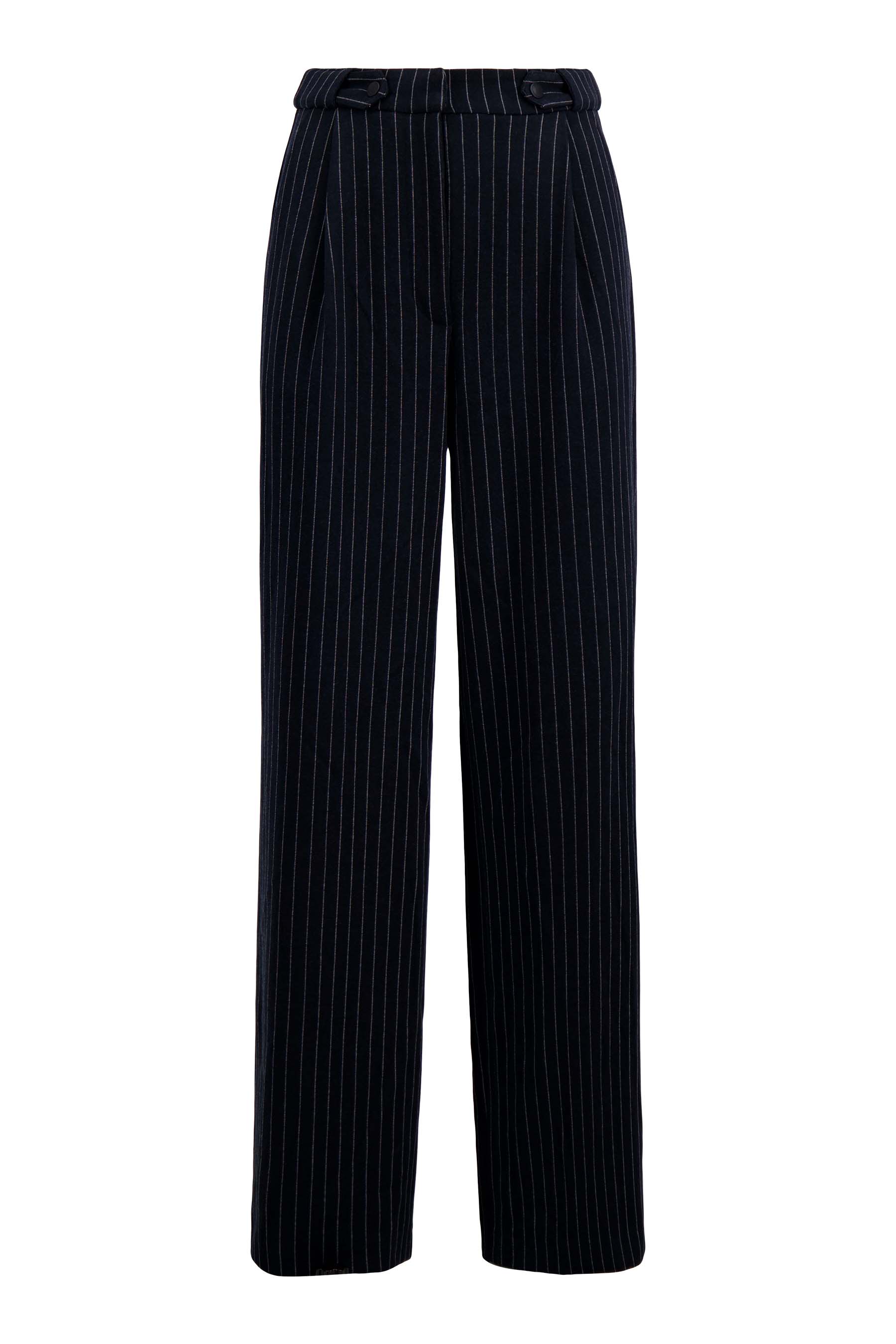 krijtstreep broek met detail