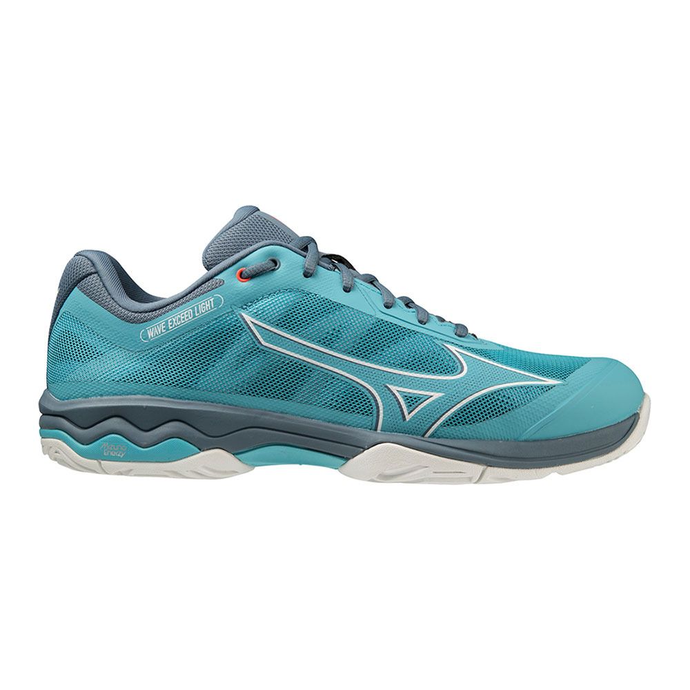 Mizuno WAVE EXCEED LIGHT - Chaussures tennis Homme maui blue/white/china blue