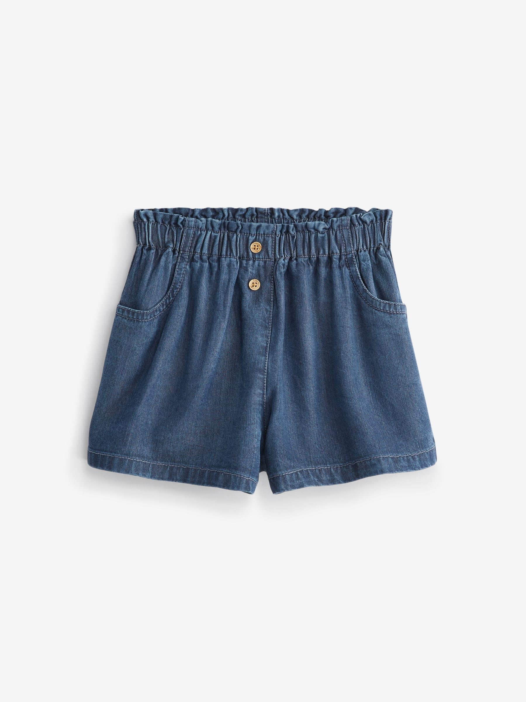 Donker gewassen denim - Short met knopen (3 mnd-7 jr)