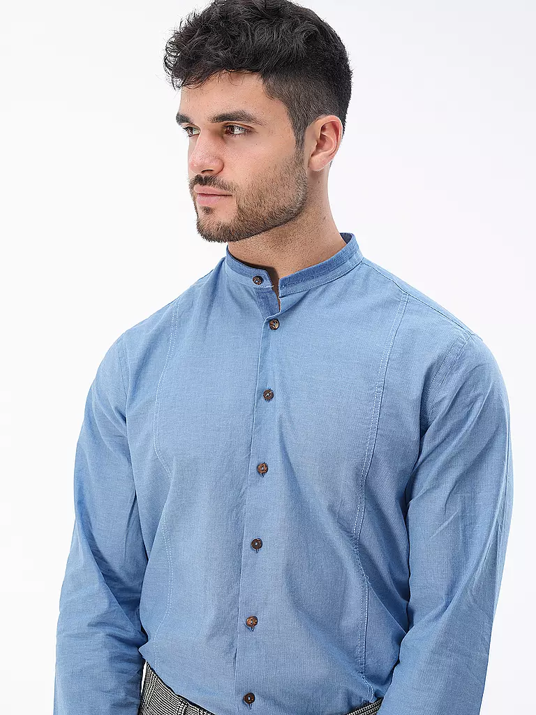 GWEIH & SILK Trachtenhemd IRRSEE hellblau
