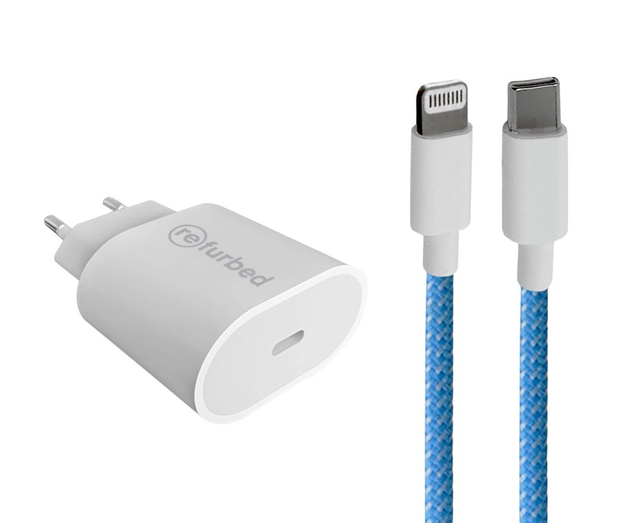 Fast Charger (20W) & Braided Cable (Lightning)
