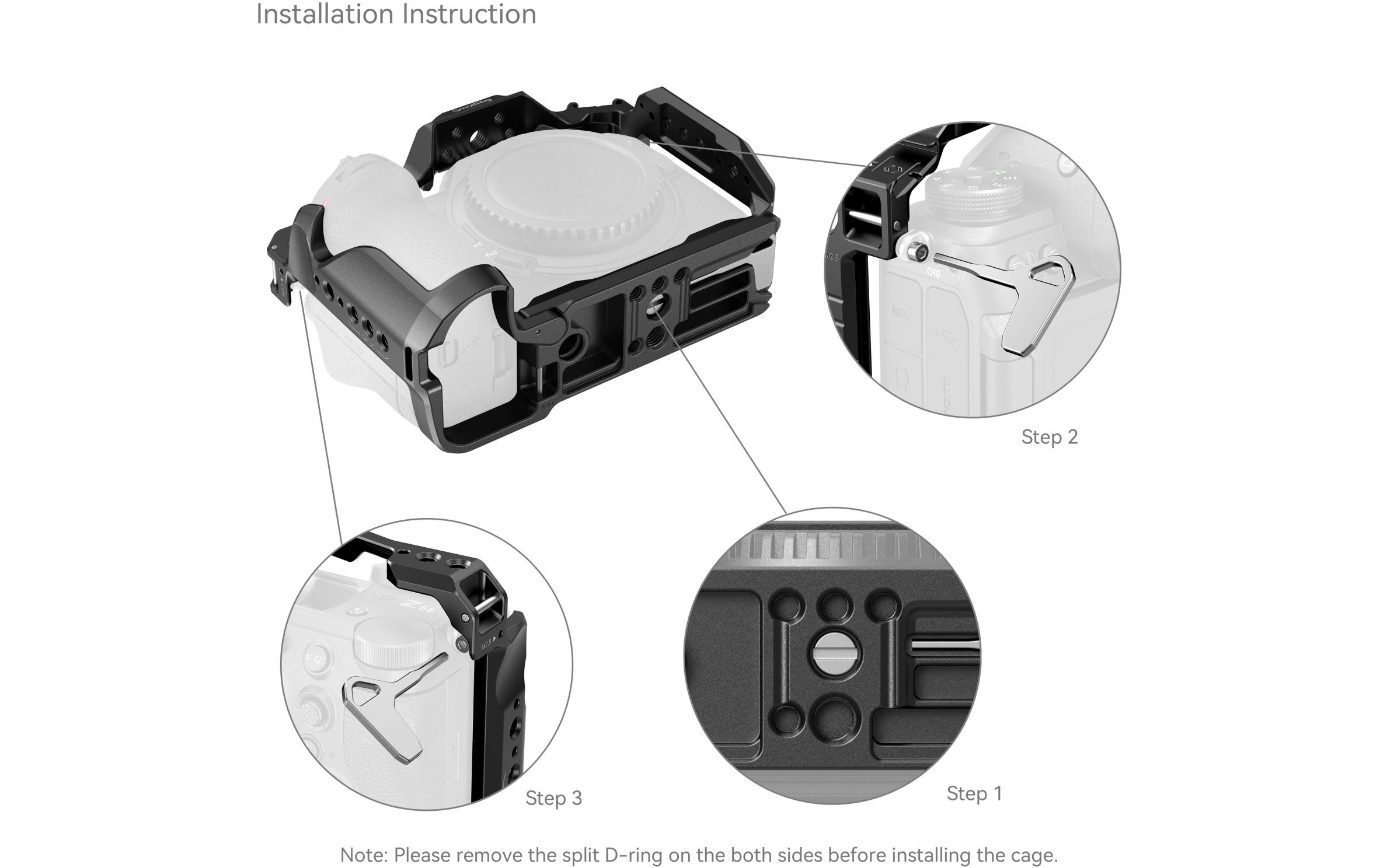 Cage für Nikon Z 6IIISchützt die Kamera und ermöglicht dennoch den Zugriff auf die Schnittstellen