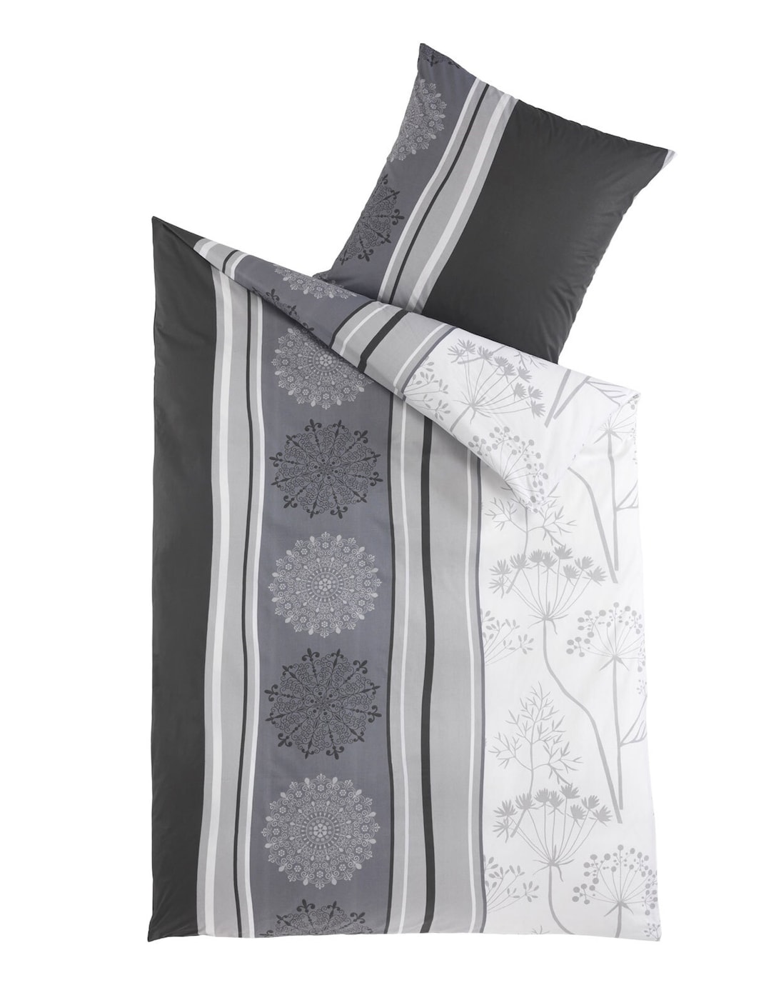 2er-Set Baumwoll-Renforcé Bettwäsche Viola 80x80/135x200 cm