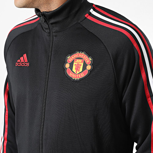 Veste Zippée A Bandes Manchester United FC DNA HE6671 Noir