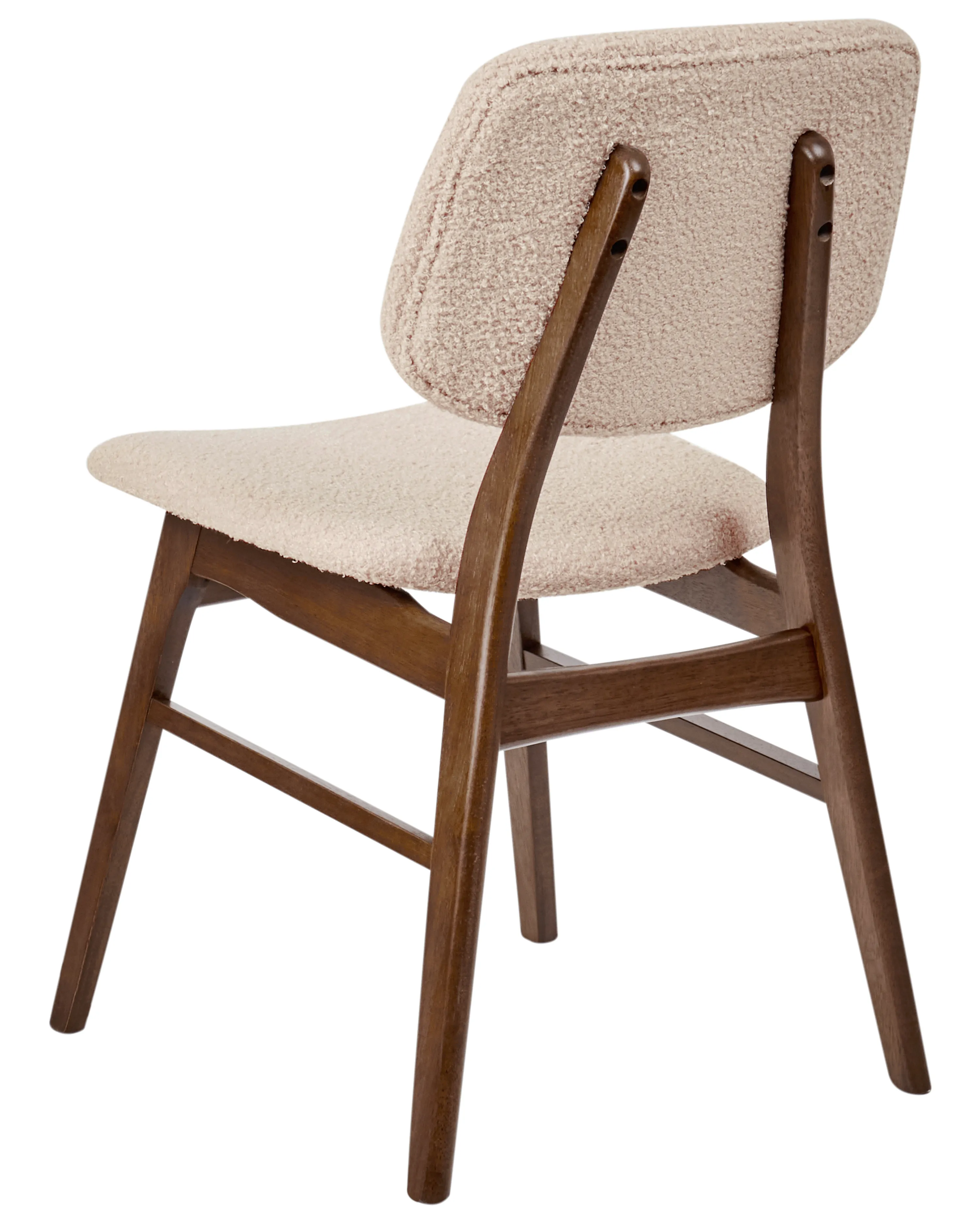 Set van 2 eetkamerstoelen ELAINE Donkerbruin/beige