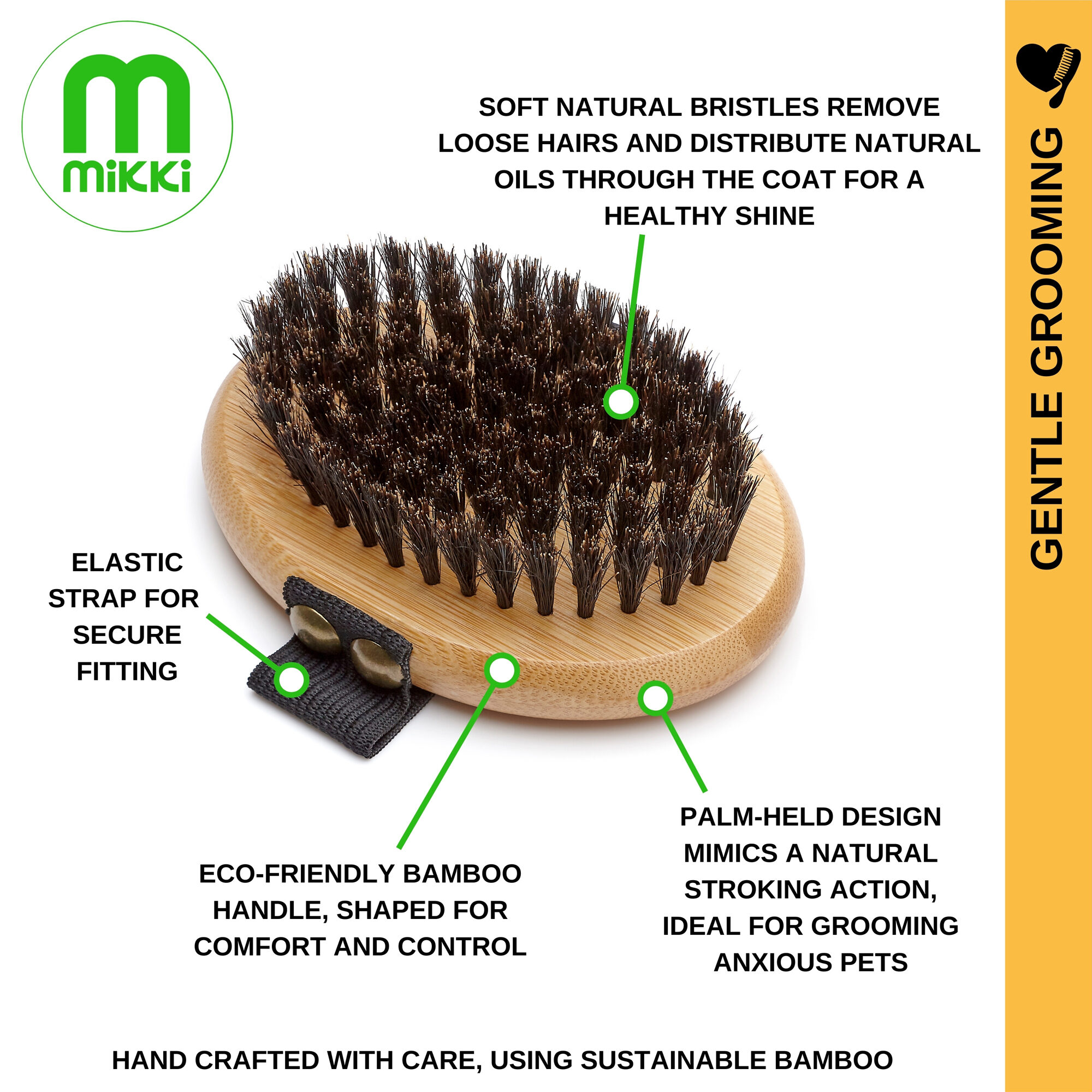 Mikki Bamboo Palm Brush - Bristle