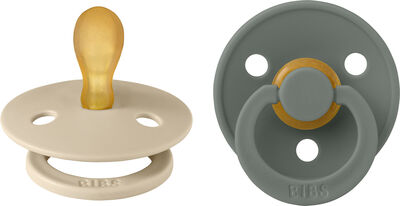 BIBS Colour Smokker 2-Pack Lateks Str 1, Vanilla/Pine