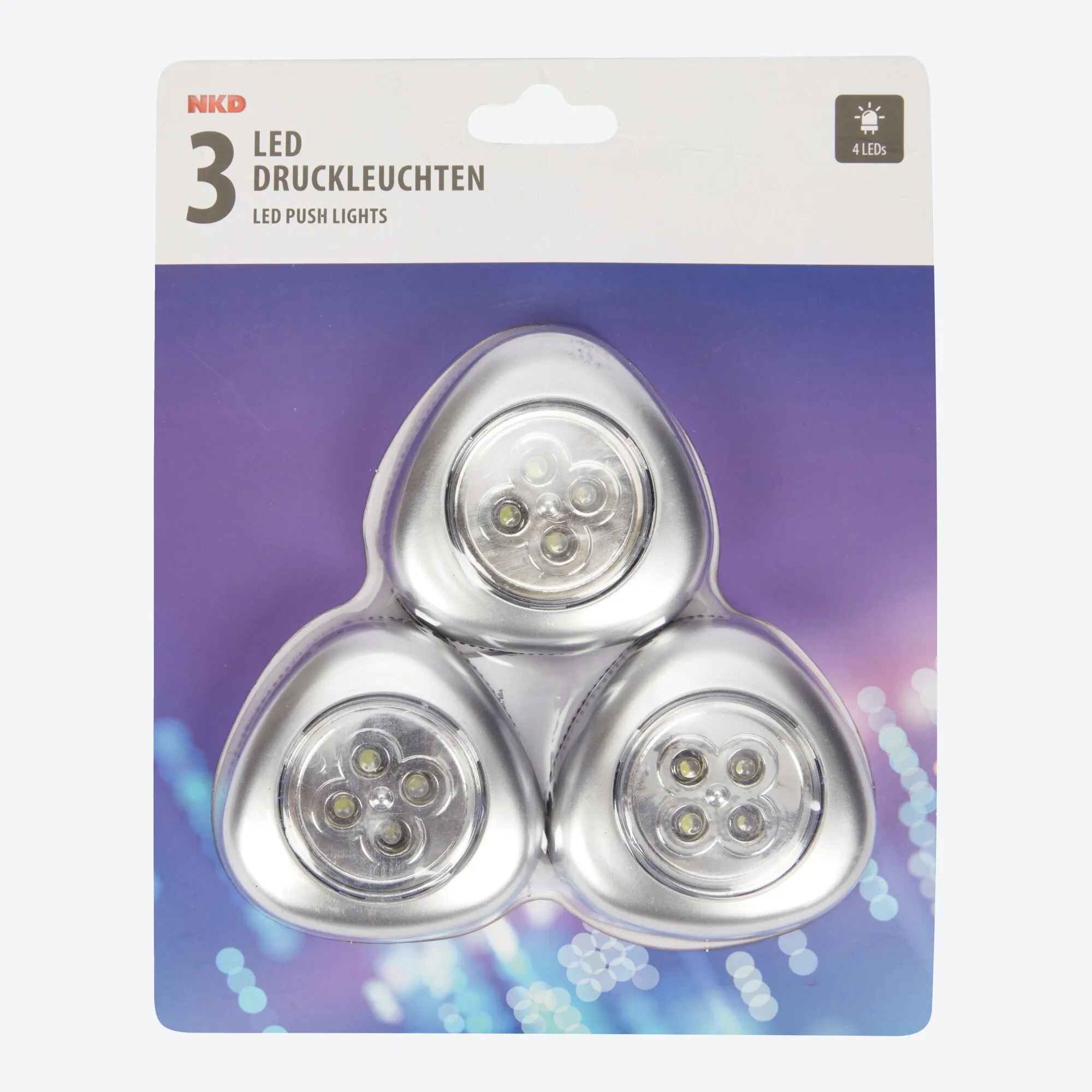LED-Druckleuchten, 3er-Pack