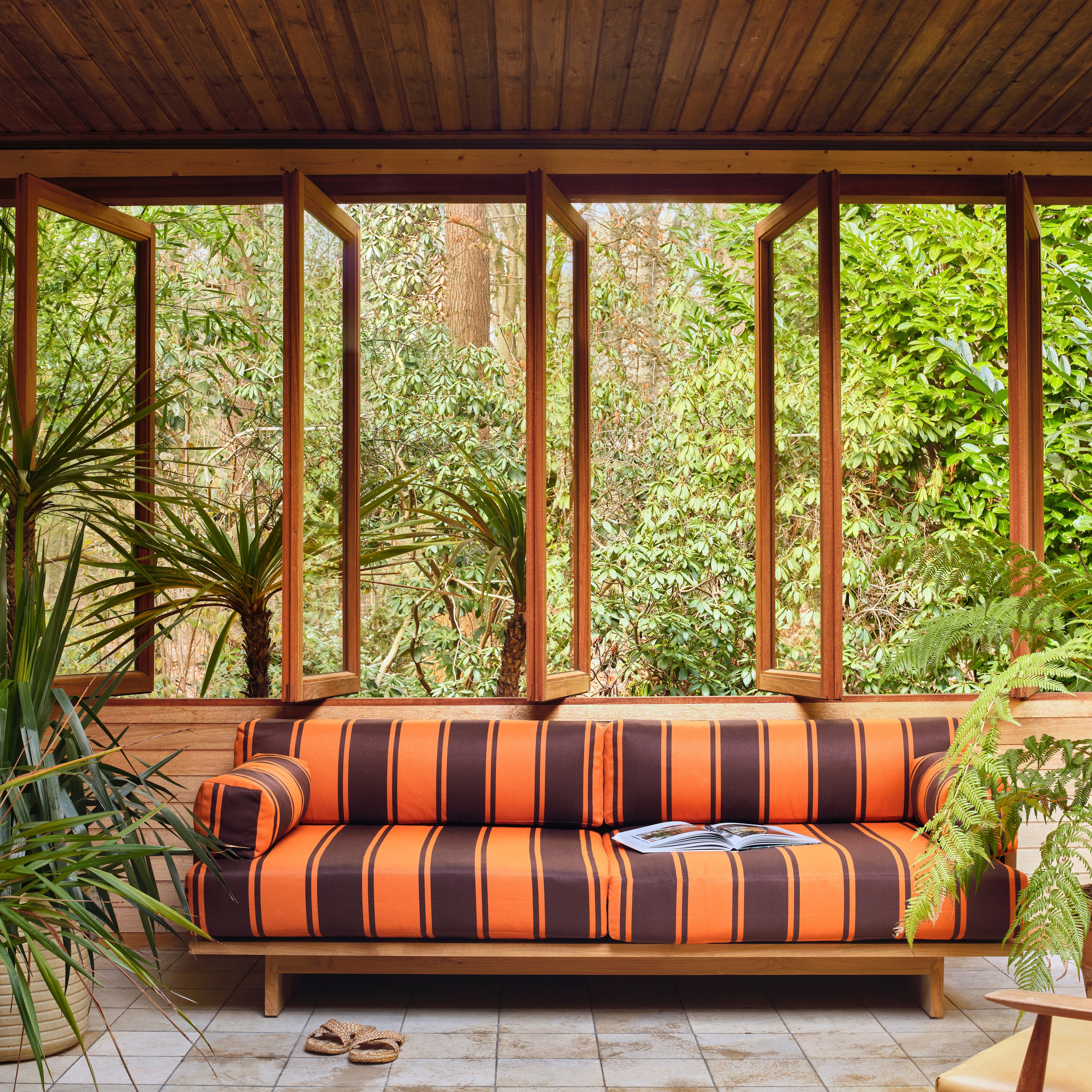 HKliving Teak Tuinbank - Retro