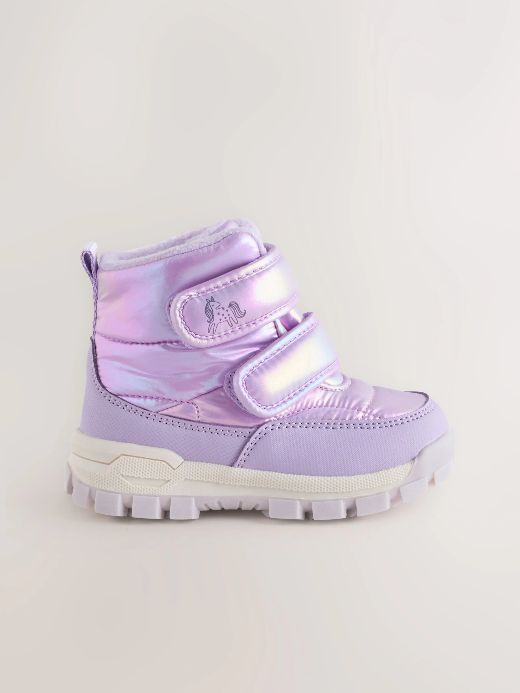 Lila-paars - Waterdichte gewatteerde Boots met Klittenbandsluiting