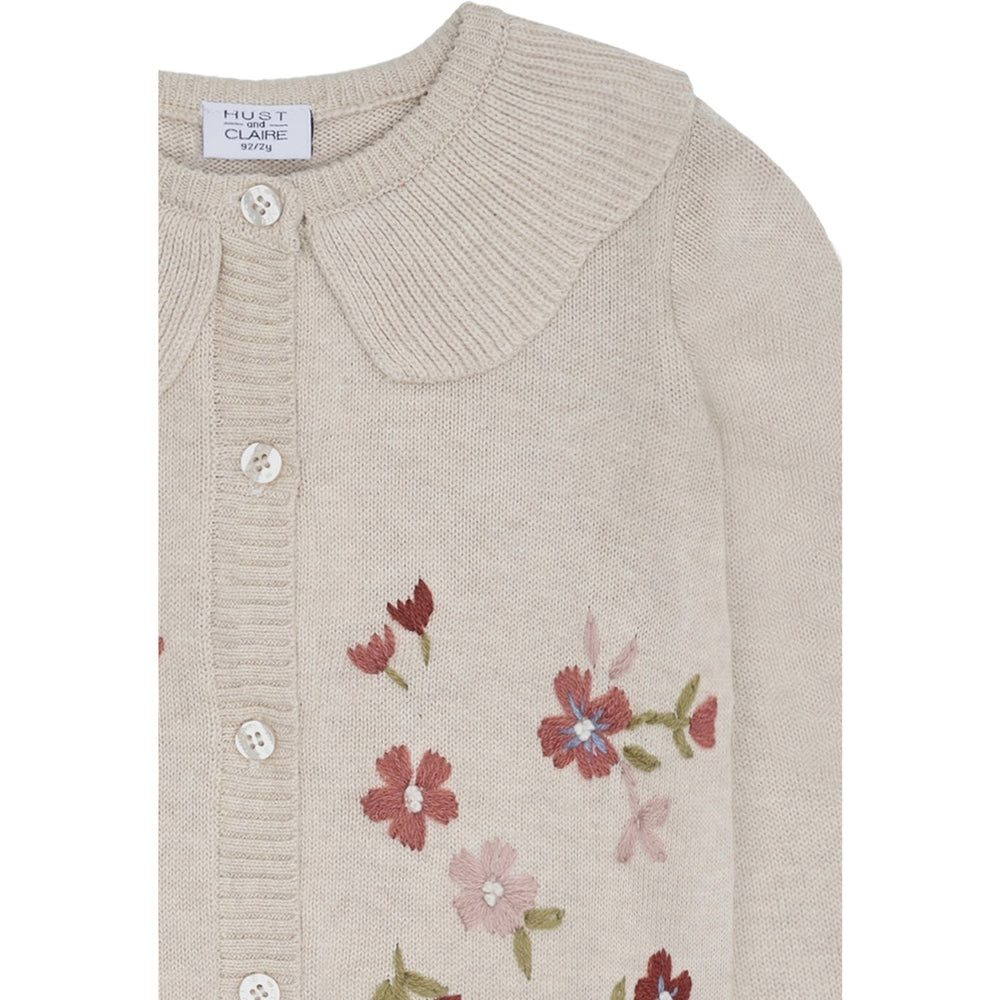 Køb Hust & Claire Wheat Melange Camilia Flower Emb.