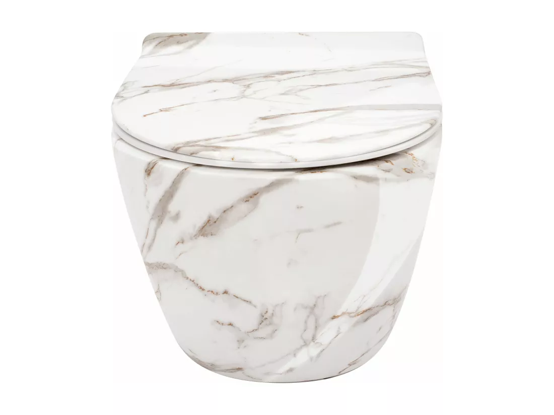 Cuvette Wc Suspendue Rea Carlos Duroplast/Slim/Zm Lava Shiny Grey