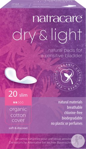 Natracare Dry & Light Serviettes Incontinence Slim 20 Pièces