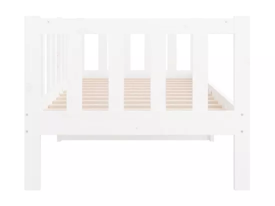 Lit de jour sans matelas blanc 90x190 cm bois de pin massif