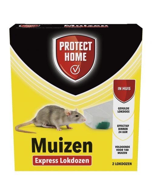 Protect Home Express Muizenmiddel Lokdoos - Ongediertebestrijding - 2 stuks