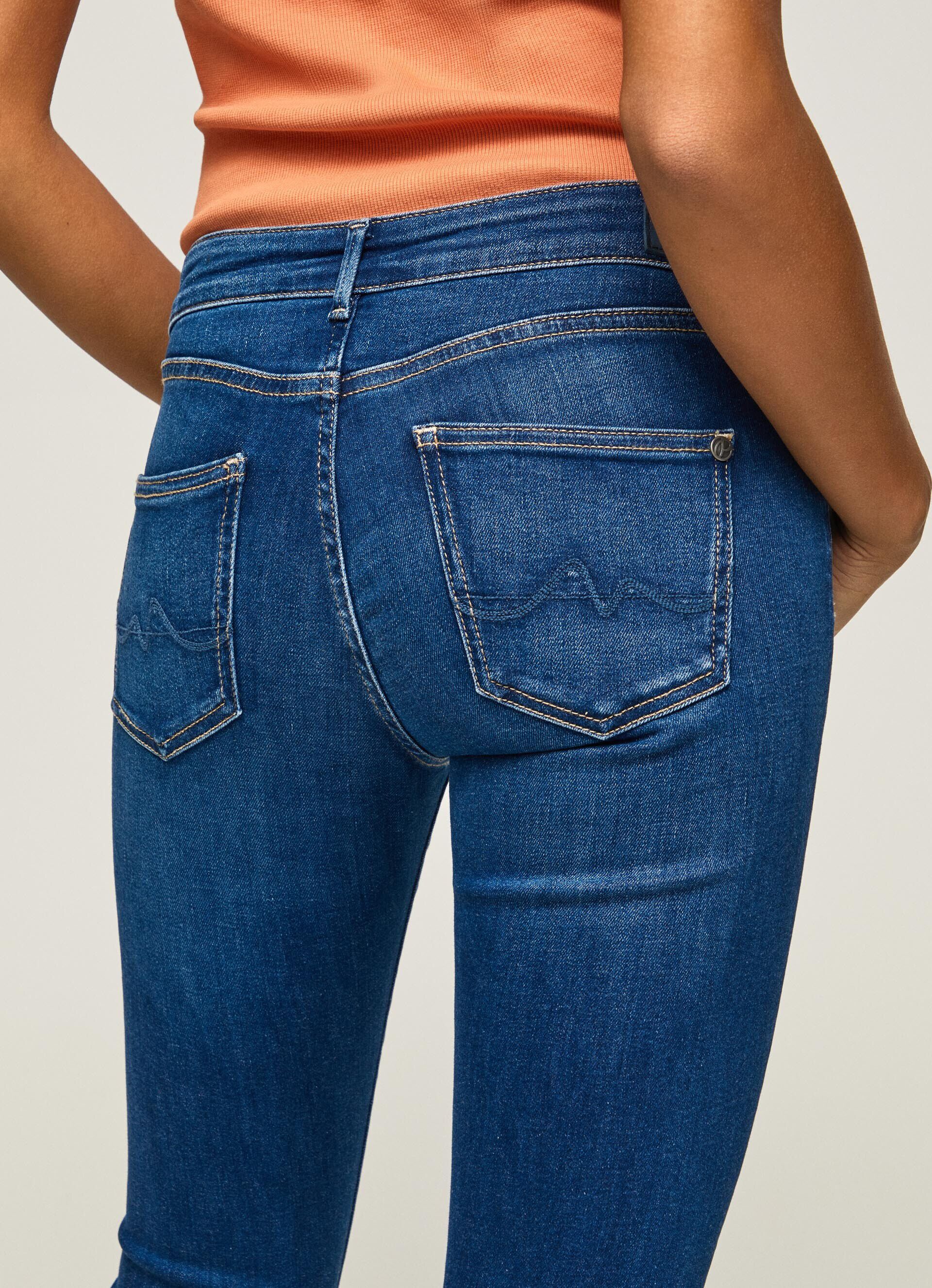 Calça jeans skinny pixie de comprimento médio - jeans