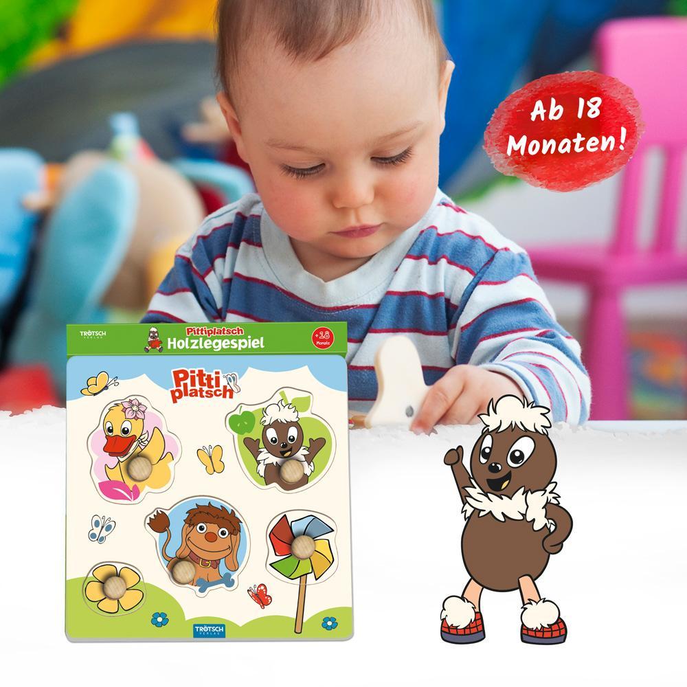 Unser Sandmännchen - Trötsch Pittiplatsch Holzlegespiel