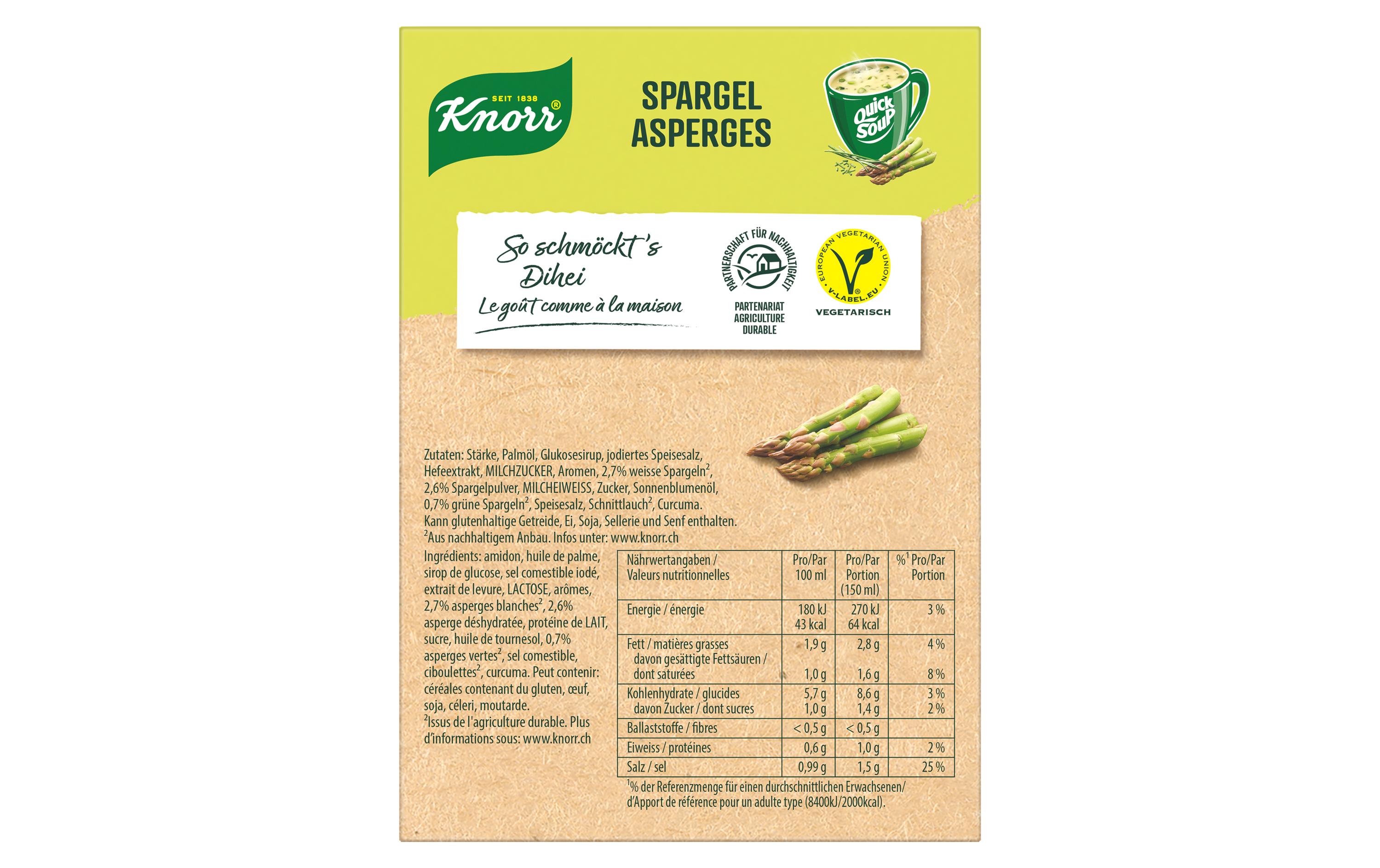 Quick Soup Spargel 3 PortionenAromatische Spargelsuppe