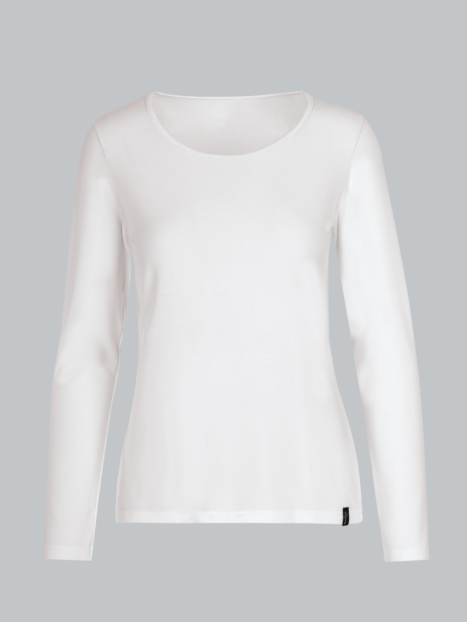 Shirt aus Viskose Langarm Weiss