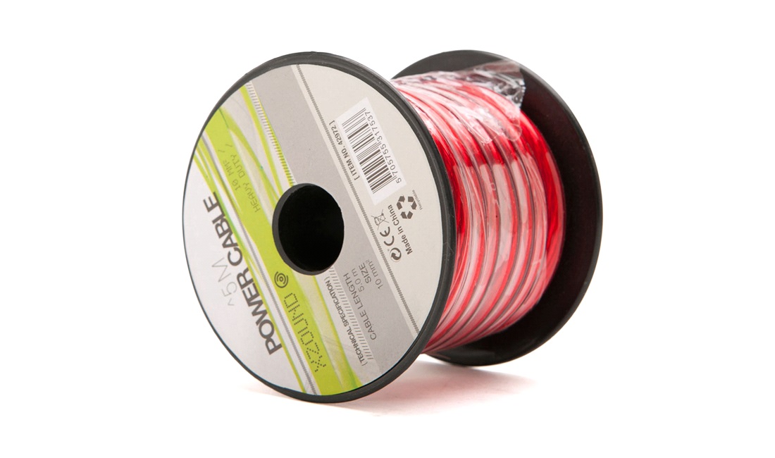 Car Hi-Fi Powerkabel, 10mm2, 60A, 5M