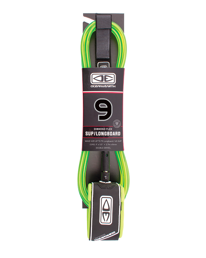 Ocean and earth Leash 9' Longboard / SUP Regular Black