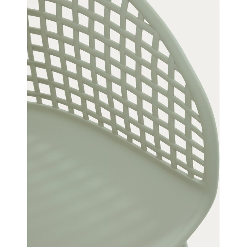 Chaise d’extérieur Tenaro en plastique avec structure en acier vert