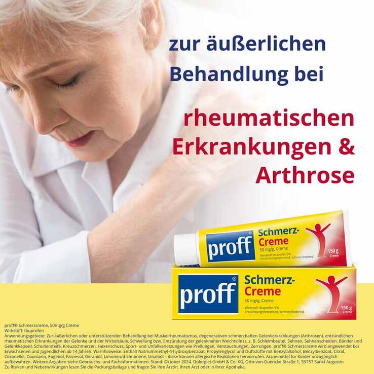 Proff Schmerzcreme 5%, 150 g