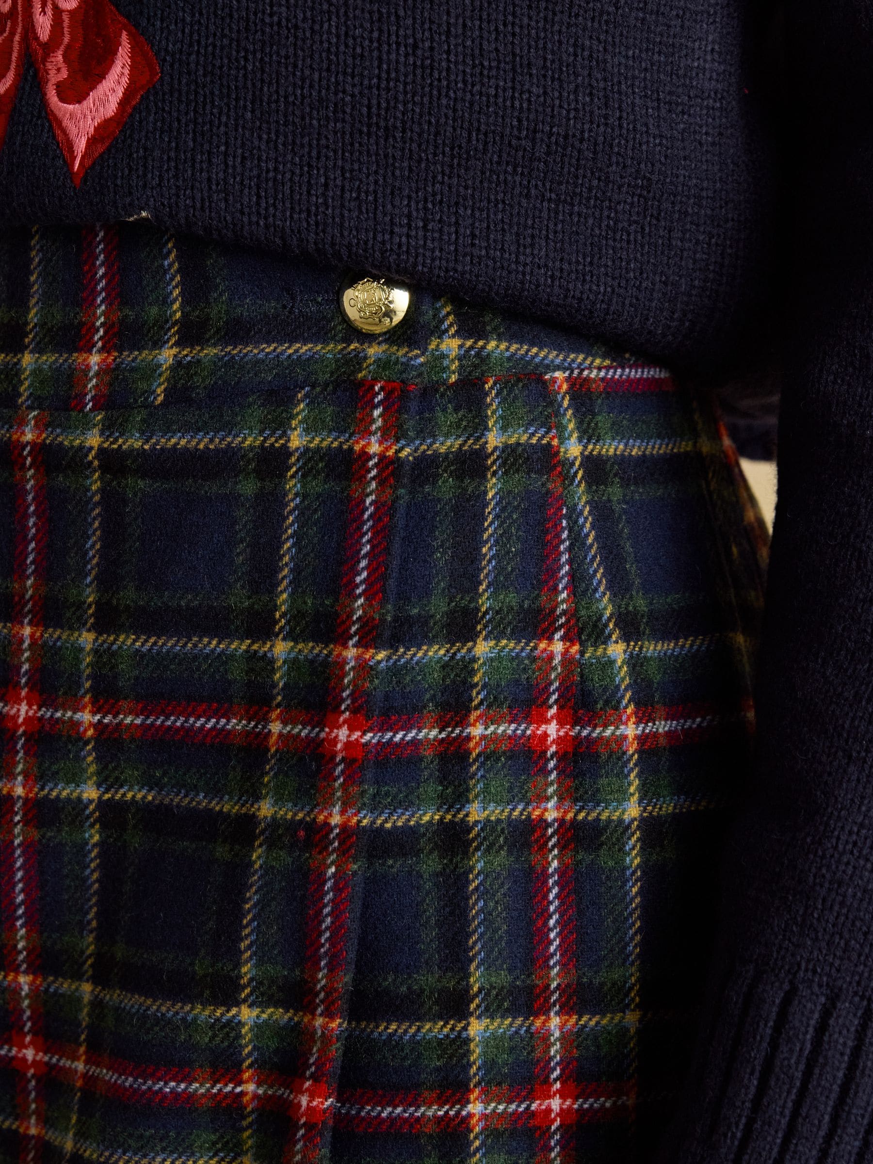 Marineblauw - Joules Wrenley tweed omslagrokken