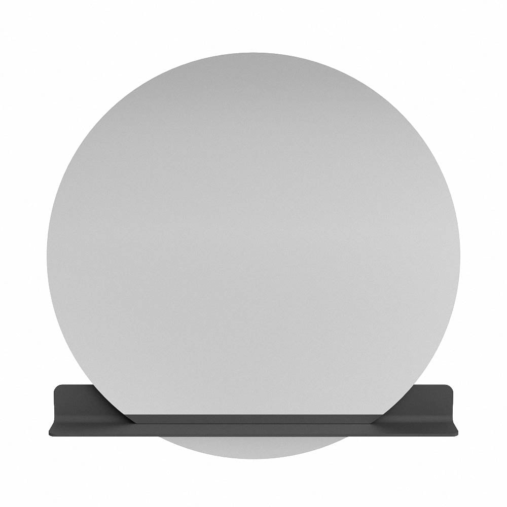 Mondiaz Spot spiegel rond Ø120cm met planchet dark grey