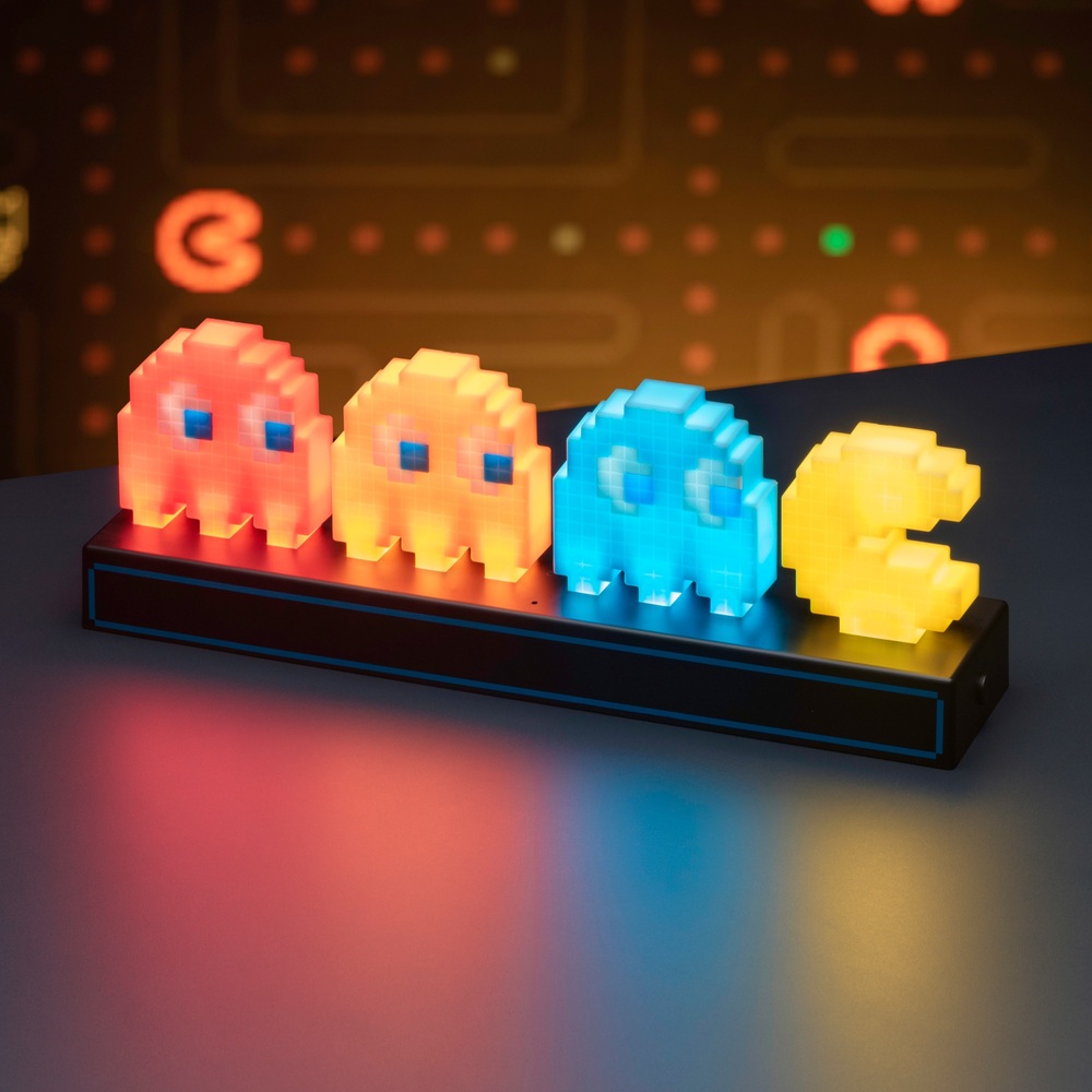 Pac-Man- und Geister-Symbole Licht