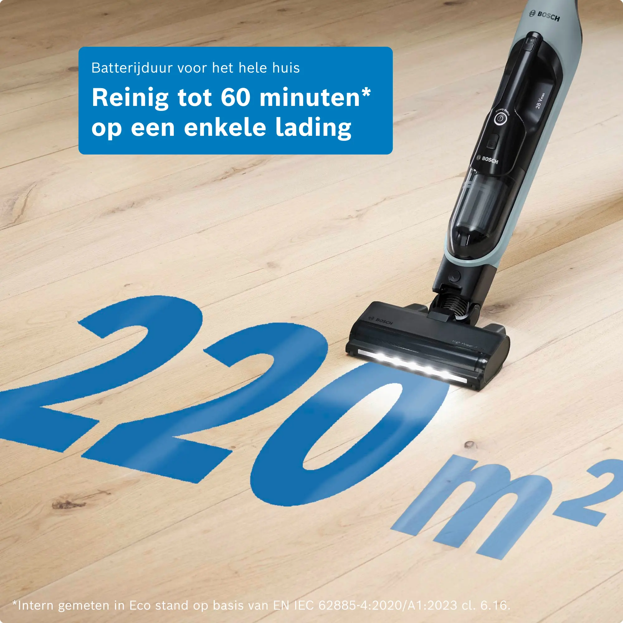 Serie 4 Draadloze steelstofzuiger Flexxo 28 Vmax Blauw