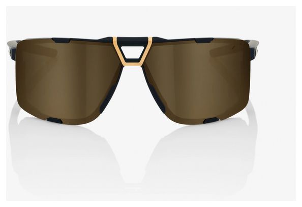 Lunettes de soleil 100% Eastcraft - Soft Tact Noir - Verres Miroir Or