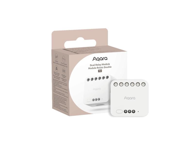 Aqara Dual Relay Module T2 Weiss, 100-250 V, 10A 50/60 Hz Zigbee 3.0 Doppelkanal-On/Off-Modul