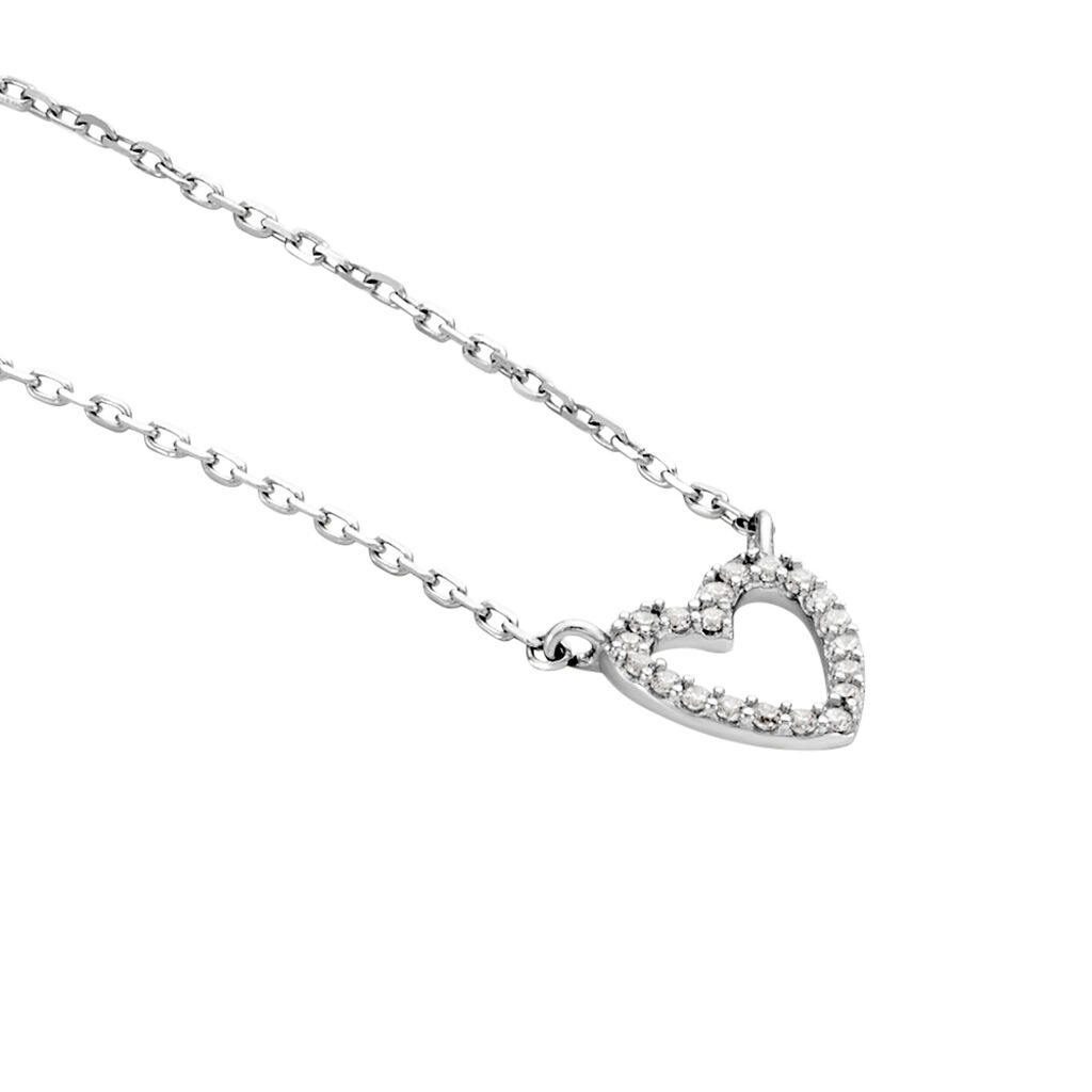 Collier Sassa Argent Blanc Oxyde De Zirconium
