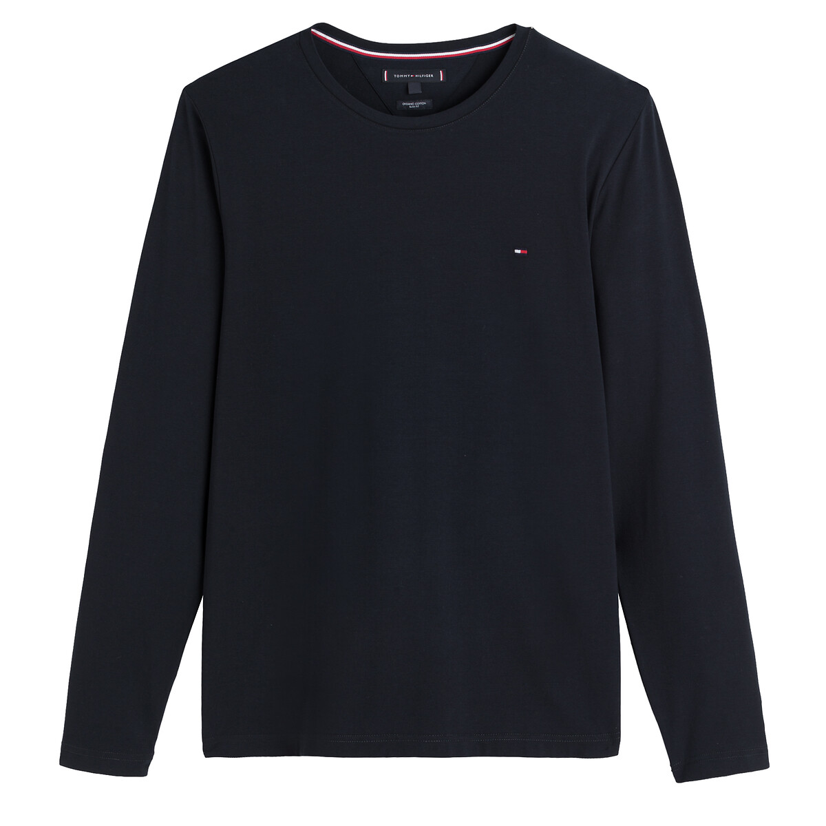 TOMMY HILFIGER<br>Camiseta de manga comprida, modelagem slim com elastano