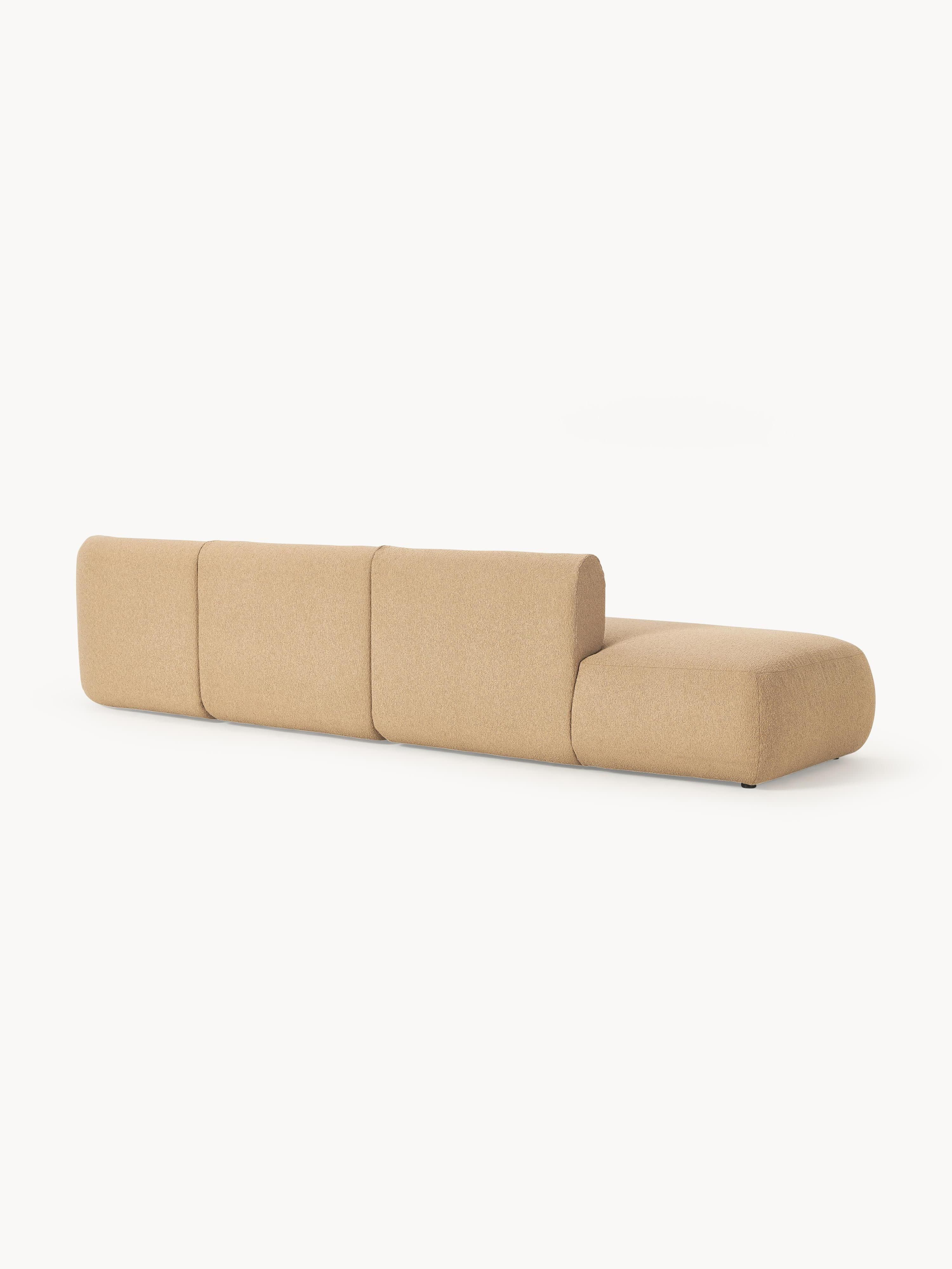 Modulaire XL chaise longue Sofia van bouclé stof