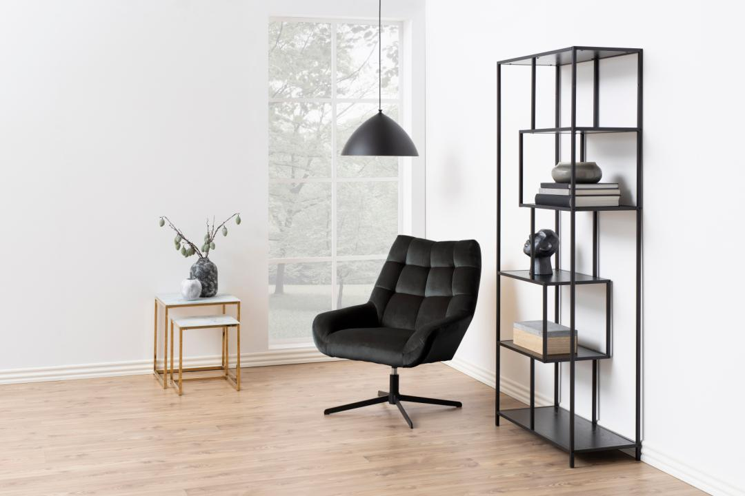 Brylle Fauteuil Fluweel - Bruingrijs