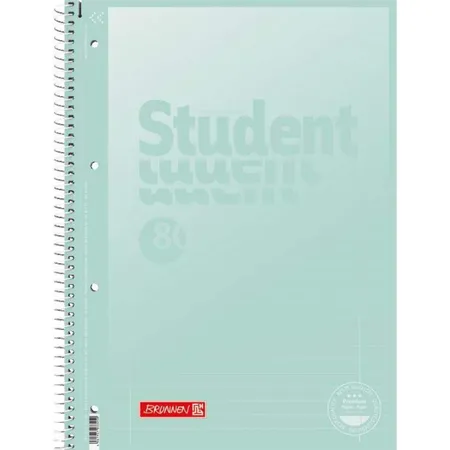 BRUNNEN Premium Student „Pastell“ A4 liniert, mit Randlinie innen und außen, Lin. 27, 1 Stück, sortiert