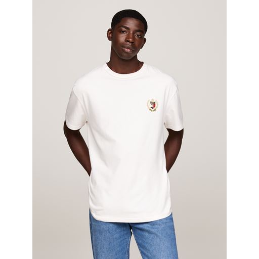 Tommy Jeans Crest Flag T-shirt, Ancient White, XL